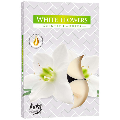 Vela para Rechaud Flores Brancas (Importado)