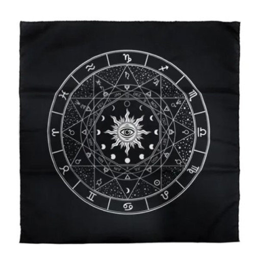 Toalha Roda Astrológica (Preta)