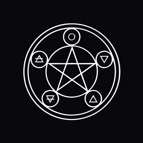 Toalha Pentagrama Elementos CM (70x70)